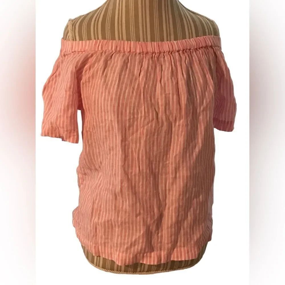 J Crew size XS pink and white top new without tags